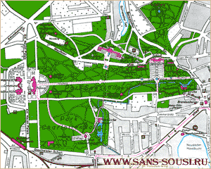 Общий план парка Сан-Суси в Потсдаме / www.sans-souci.ru