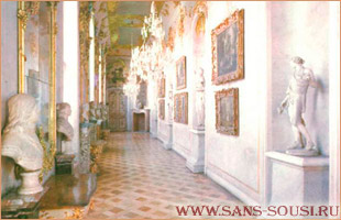 Дворец Сан-Суси - малая галерея. Потсдам / www.sans-souci.ru